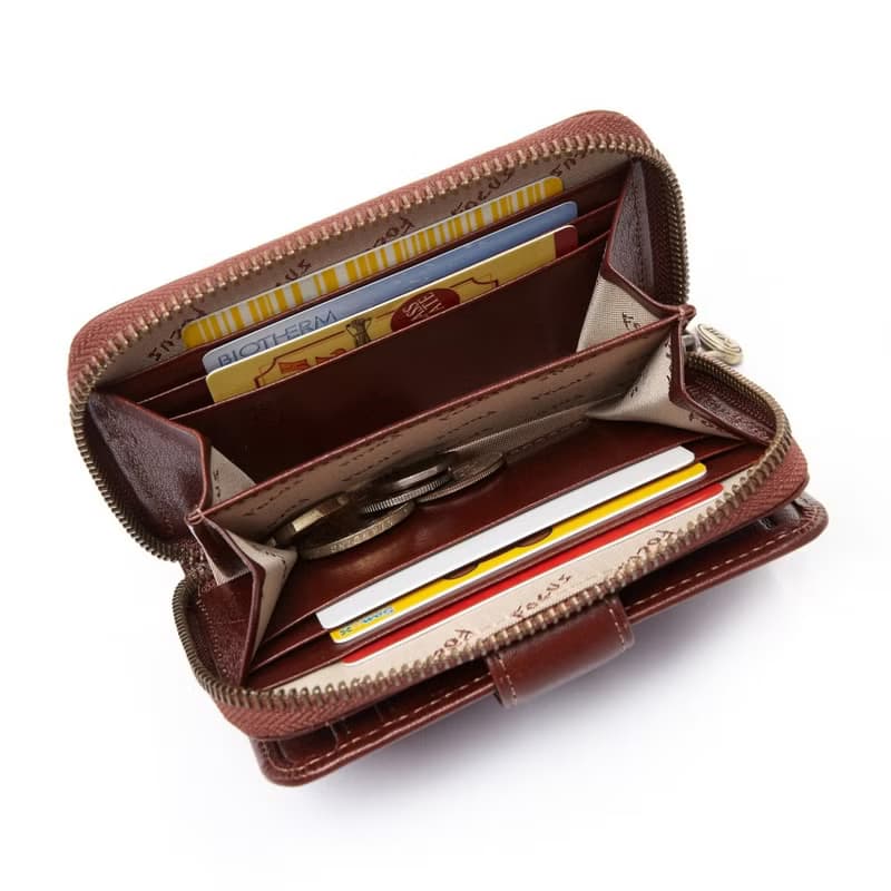 【女中夾錢包】真皮中夾錢包 / 女中夾多卡夾零錢 / 女皮夾錢包