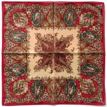 Ralph Lauren Vintage Handkerchief Motif Red 19 x 19 inches