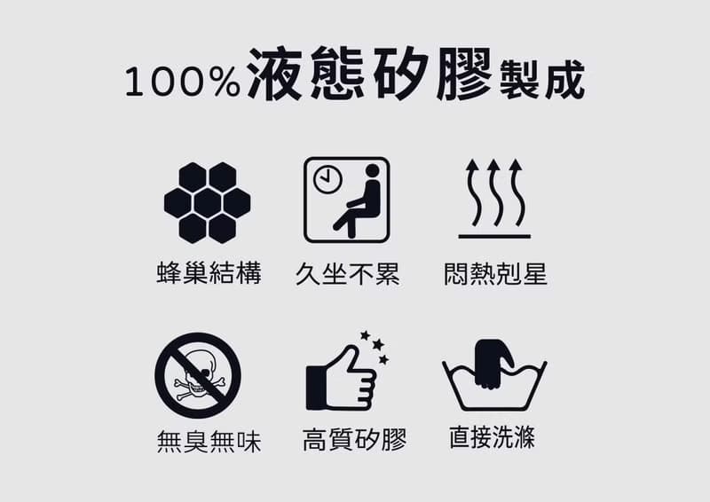LSR減壓坐墊-加大款--(彈力支撐 透氣舒壓)