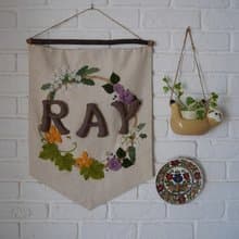 *蜜蜂的花園* 生日派對掛旗/慶祝掛旗/姓名掛旗/歲數掛旗