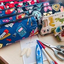 大開口筆袋 化妝包 餐具袋