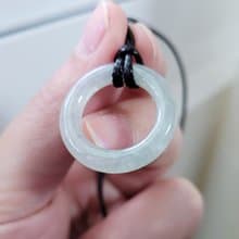 親翠 天然翡翠 冰睛糖色透放光戒鏈皮繩鎖骨鏈