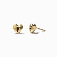 Mini Angular Heart earring 14k