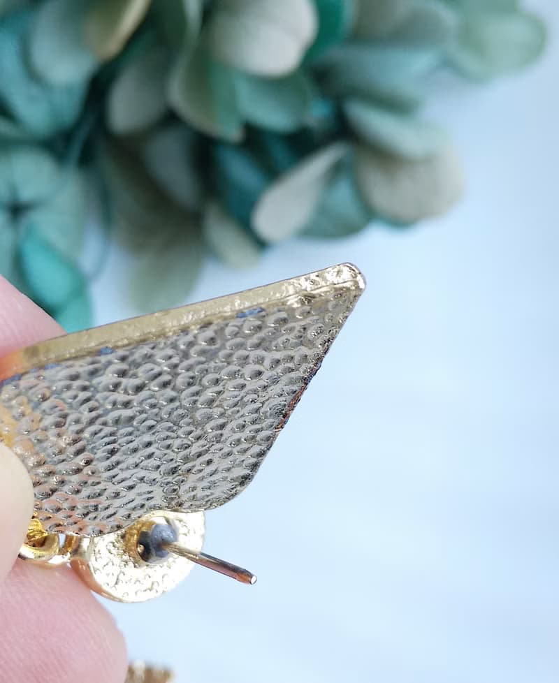 Vintage Jewelry 西洋古董飾品 復古 簡約 淺紫 垂墜 針式耳環