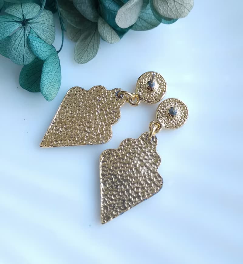 Vintage Jewelry 西洋古董飾品 復古 簡約 淺紫 垂墜 針式耳環