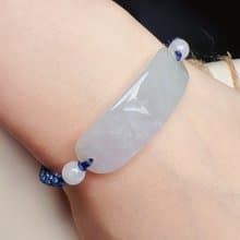 【願‧無事】冰種翡翠無事牌編織手鍊 | 天然緬甸A貨翡翠|送禮