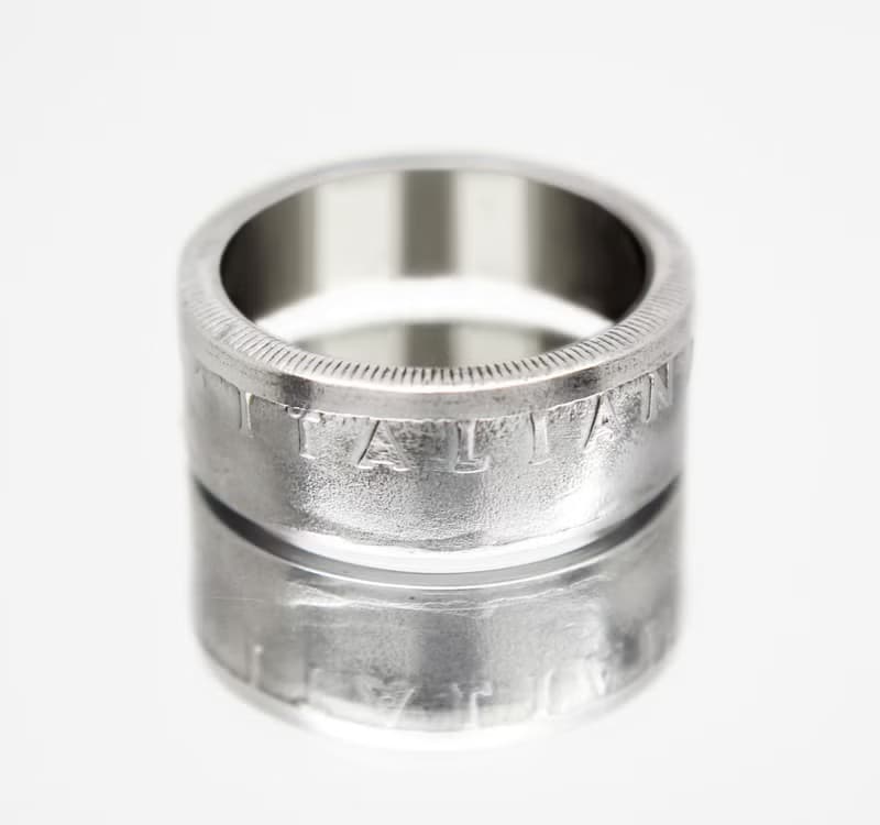 Italy Coin Ring 50 lire 1954-1989 coin ring italy italian coin ring coin ring