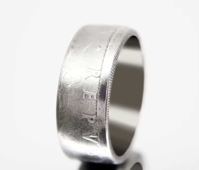 Italy Coin Ring 50 lire 1954-1989 coin ring italy italian coin ring coin ring
