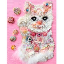 裱框的珠绣艺术　招財貓