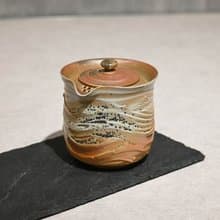 | 290cc | 簡泡器 柴燒壺 柴燒茶海 有蓋子的茶海