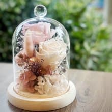 KL永恆之心永生花玻璃盅-有燈