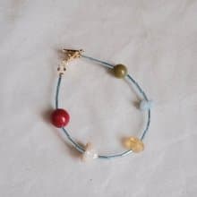 夏日小行星 串珠手鍊 琉璃 複合媒材