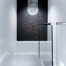 Gigantic Sunflower - 超大尺寸銀色掛鐘