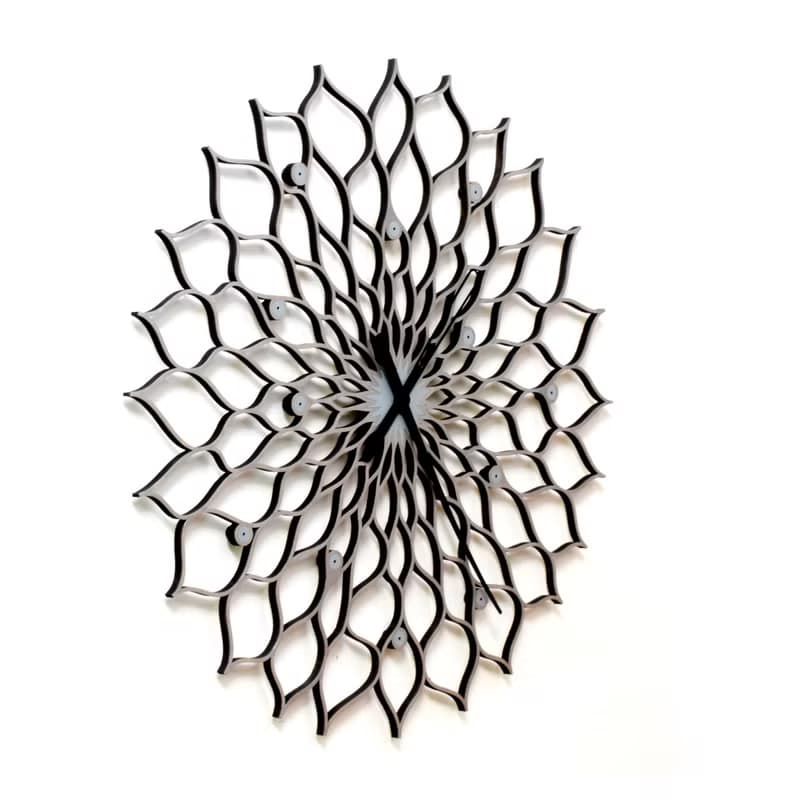 Gigantic Sunflower - 超大尺寸銀色掛鐘