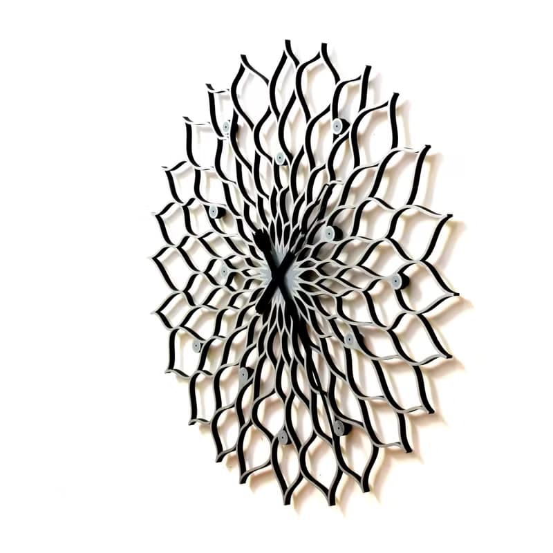 Gigantic Sunflower - 超大尺寸銀色掛鐘