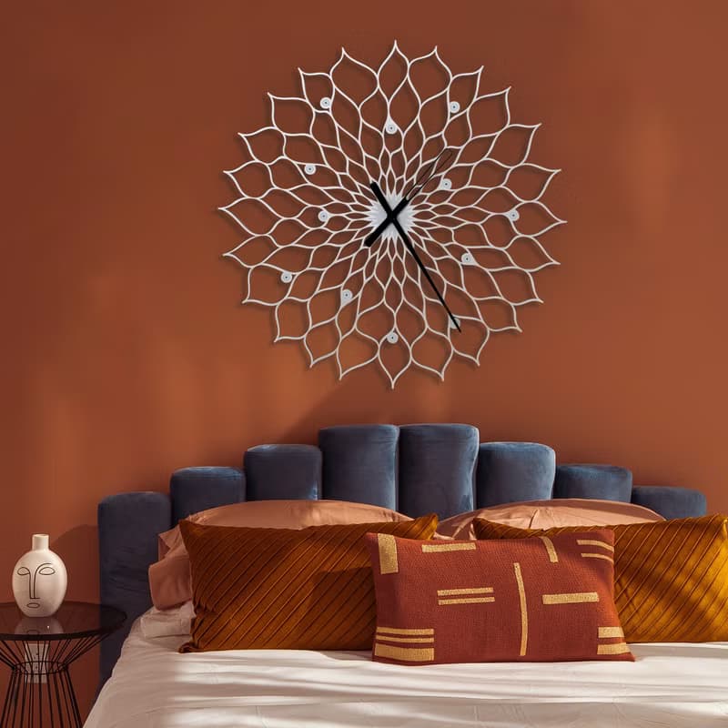 Gigantic Sunflower - 超大尺寸銀色掛鐘