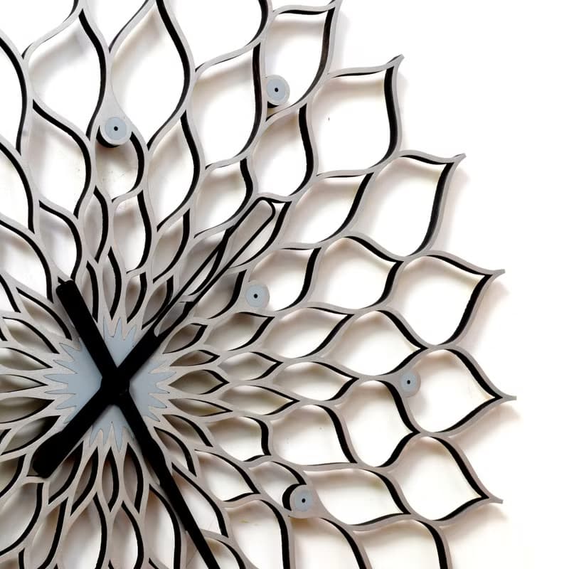 Gigantic Sunflower - 超大尺寸銀色掛鐘
