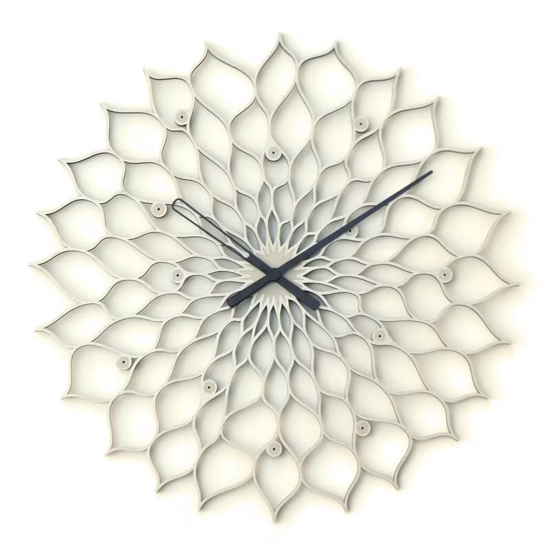 Gigantic Sunflower - 超大尺寸銀色掛鐘