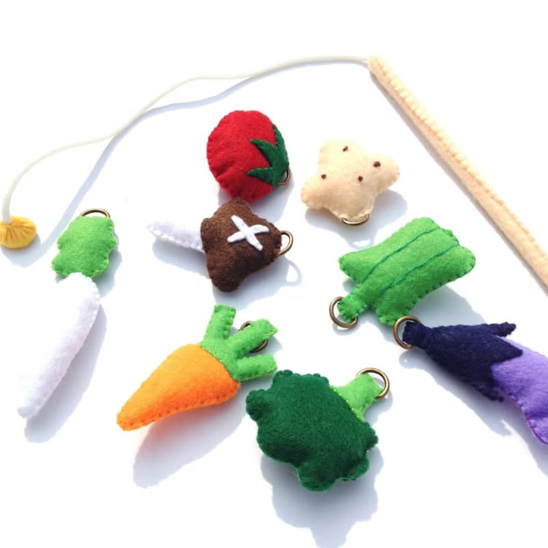 フェルト　野菜釣りセット　知育おもちゃ　グッズ　子ども　プレゼント