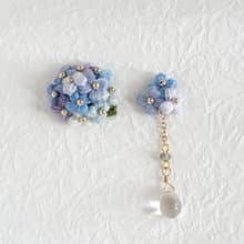 紫陽花のピアス/イヤリング
