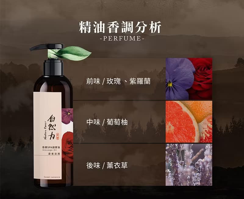 【母親節禮物】精油香療潤膚按摩油-甜蜜浪漫 250ml