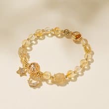 (招財+事業) 藏月 | 金髮晶 黃塔晶 | 天然水晶手鍊