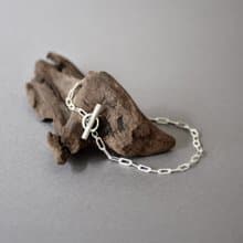 簡約粗銀鏈925銀圈扣手鍊 // Tiny Sterling Silver Bracelet