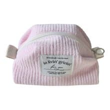 terry corduroy pouch M_baby pink