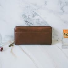 【禮盒】真皮簡潔長夾 B19-633 咖