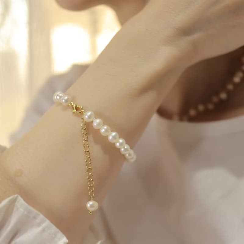 【梅花落】淡水珍珠手鍊 | 嘆息之珠