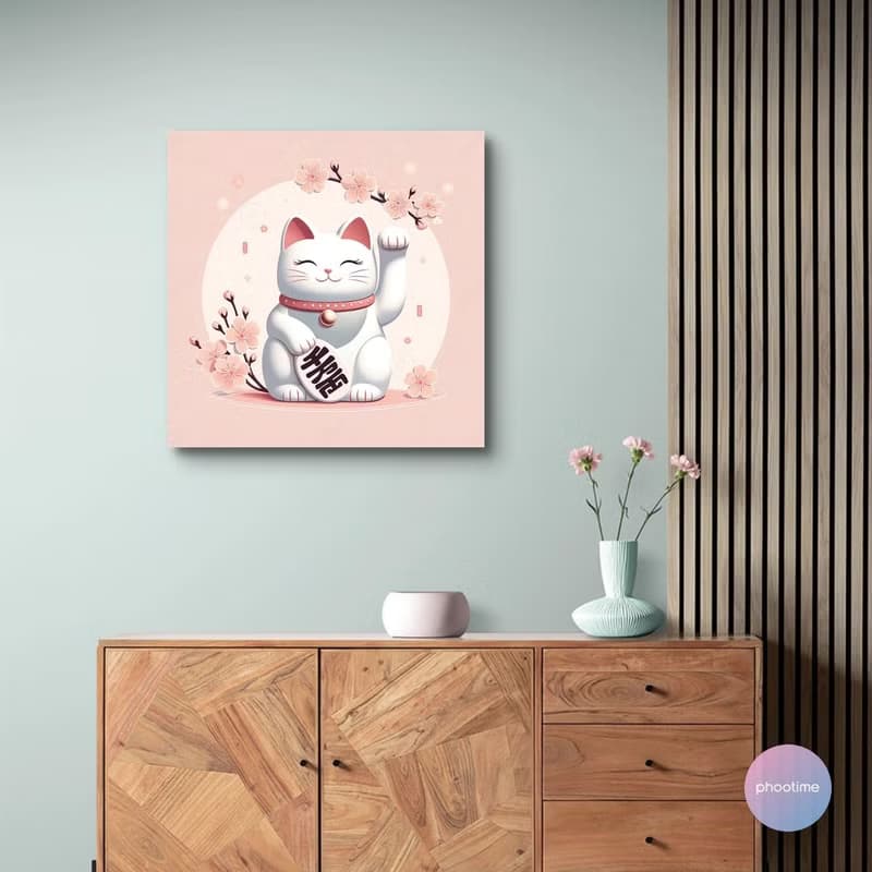 AI Art 招財貓 藝術微噴無框畫