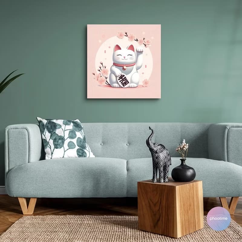 AI Art 招財貓 藝術微噴無框畫