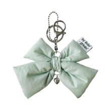 double ribbon keyring_pastel green