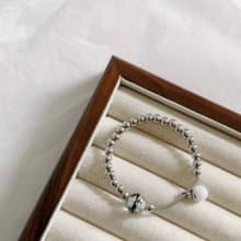 安心洗澡 不銹鋼簡約 胎毛母乳彈性手鍊