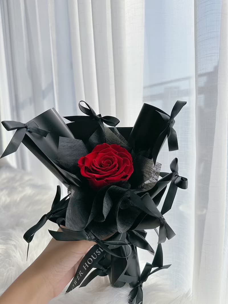 妮婭設計|快速出貨 單朵芭蕾風永生小花束