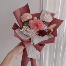 現貨*1 永生橘粉康乃馨乾燥花束 永生花 母親節花束禮物