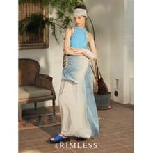 RIMLESS無邊 吊染雕塑感褶皺半身裙小眾設計遮胯顯瘦a字百褶長裙