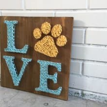 創意擺飾 木作品 LOVE 寵物是最愛 狗掌 貓掌 聖誕禮物