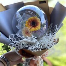 向日葵花束 不凋花 乾燥花 波波球花束  畢業花束 生日花束