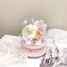 初露殘香-粉-玻璃花球藍牙音響