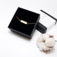 棉白 橢圓手工刺繡手鍊