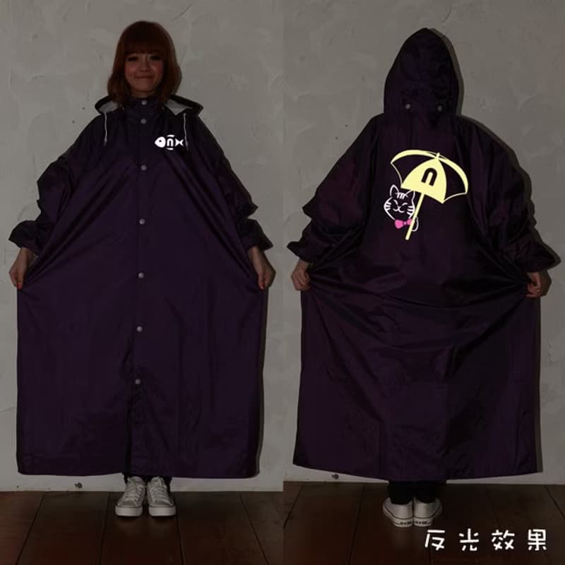 畢業禮物 梅雨季必備 機車族 反光雨衣 成人雨衣 男女雨衣 花貓款