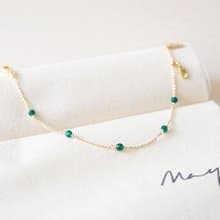 正能量 x 祖母綠 5月 誕生石 18K金 手作 綠 【小宇宙盛事】手鍊