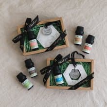 聖誕禮盒 大理石紋掛片 香精油 禮盒 擴香石