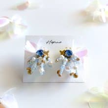 flarelet (Blue) : earring耳夾 / pierce耳釘