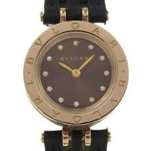 【日本直送】ブルガリ BVLGARI B-zero1 ビーゼロワン 腕時計 BZP23SG クオーツ K18PG×レザー ブラウン文字盤 レディース【中古】