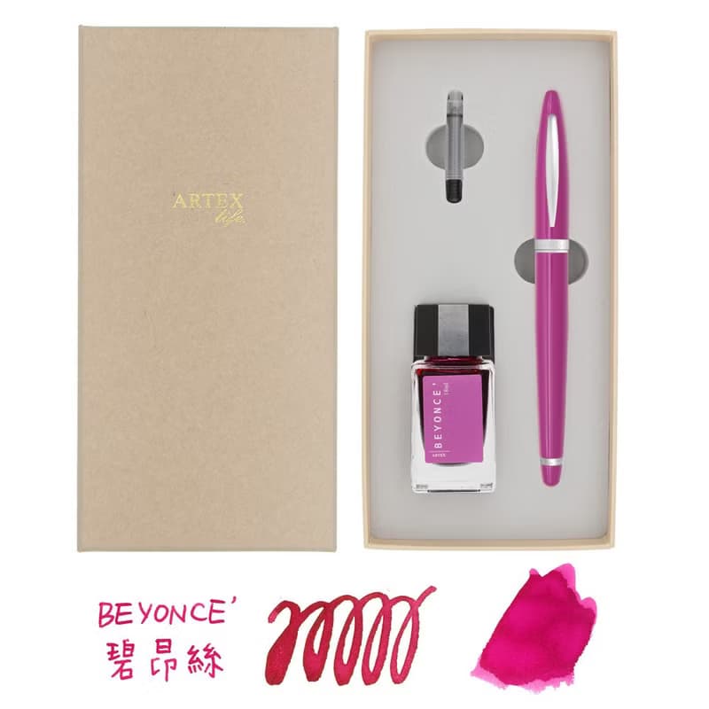 第一代開心鋼筆墨水禮盒組-買筆送墨-碧昂絲*新包裝