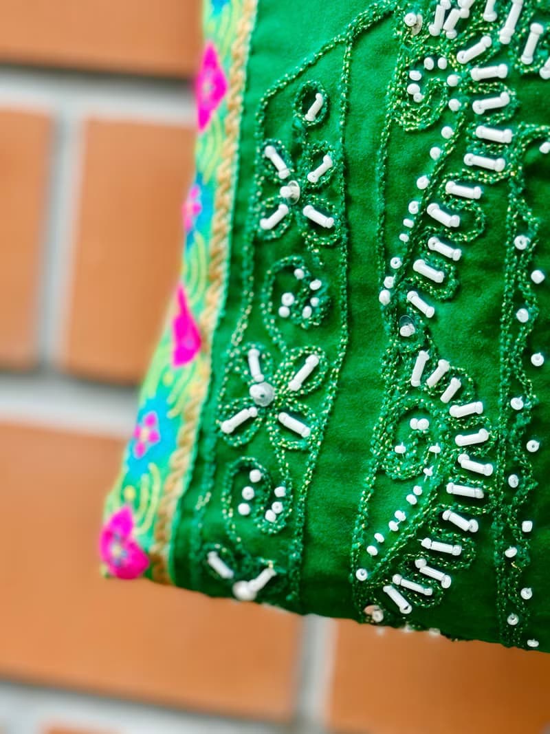 手工刺繡 珠綉 藤編 斜背包 肩背包 側背包 手袋 斜孭袋