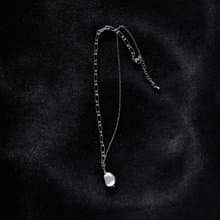 Baroque Pearl Chain Necklace (silver)