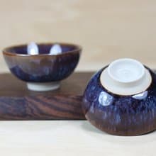 【送禮好物】60ml 紫戀 天目釉 圓滿對杯 鶯歌名家葉敏祥作品